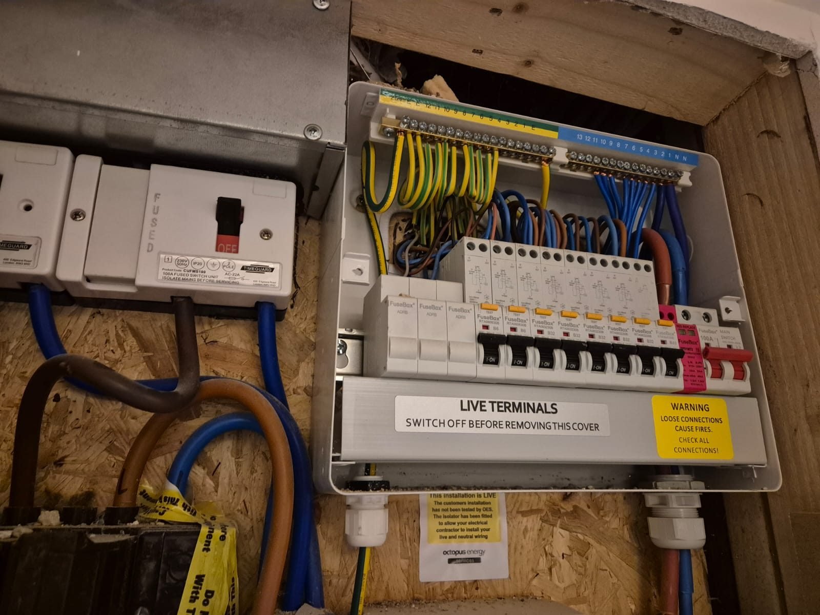 Old rewirable fuse box due for replacement in a Brighton home